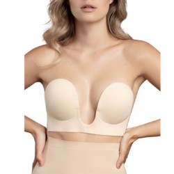 Bye-Bra - Sujetador Sin Asas En U Beige Copa C de Bye Bra - Bras | Piumer