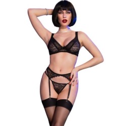 Chilirose - Cr 4692 Set Cuatro Piezas Negro de Chilirose Sets - Talla S | Piumer