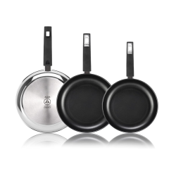 Compra Alza Classic Set Sartenes, 28cm Diámetro Superior, Fabricadas Íntegramente Acero Inoxidable, Antiadherente Triple Capa Qu