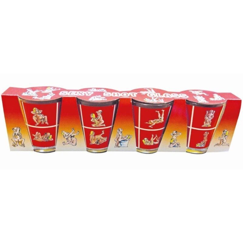 4 Chupitos De Cristal Kamasutra de Diablo Picante | Piumer