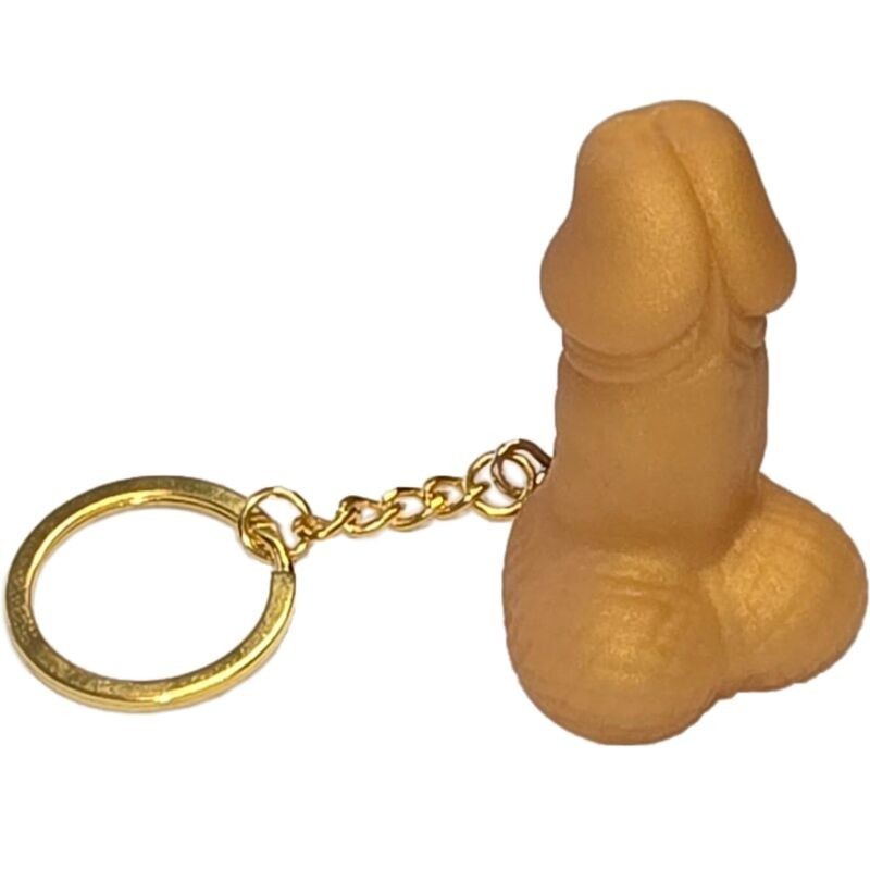 Llavero Forma Pene Dorado de Diablo Picante | Piumer
