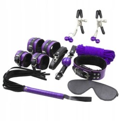 Secretplay - Bdsm Set 8Pcs Lila / Negro de Secretplay 100% Fetish | Piumer