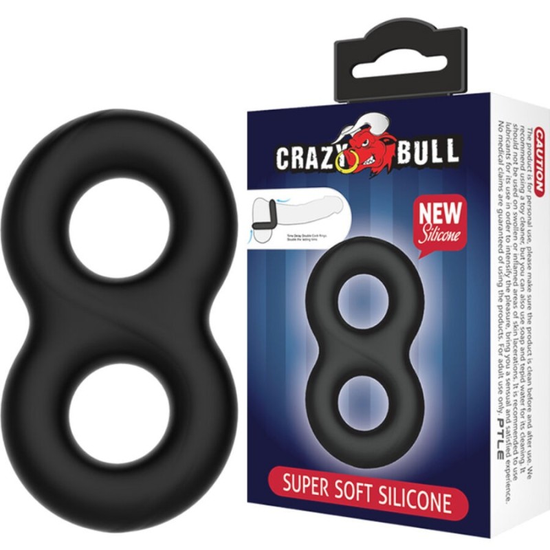 Anillo Doble Silicona Infinity de Crazy Bull | Piumer Erotic