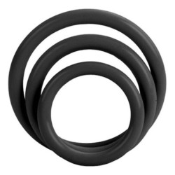 Set Tres Anillas Negro Erección de Calexotics | Piumer Erotic