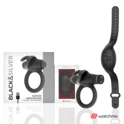 Agron Remote Control Cockring Watchme de Black&Silver | Piumer Erotic