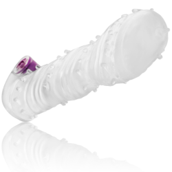 Funda Pene Texturada Con Bala Vibradora Punta Ancha de Ohmama | Piumer Erotic