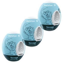 Satisfyer - 3 Huevos Masturbadores Savage | Piumer Erotic