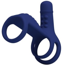 Pretty Love - Elish Anillo Vibrador Con Extensión Azul | Piumer Erotic