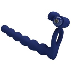 Pretty Love - Ajmal Anillo Vibrador Con Plug Azul | Piumer Erotic