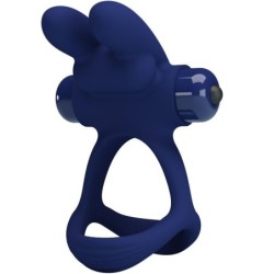 Pretty Love - Francisco Doble Anillo Vibrador Rabbit Azul | Piumer Erotic