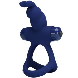 Pretty Love - Luchito Doble Anillo Vibrador Rabbit Azul | Piumer Erotic