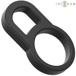 Intense - Bobby Anillo Doble Para Pene Silicona Negro | Piumer Erotic