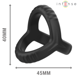Intense - Carson Anillo Doble Para Pene Silicona Negro Modelo 4 | Piumer Erotic