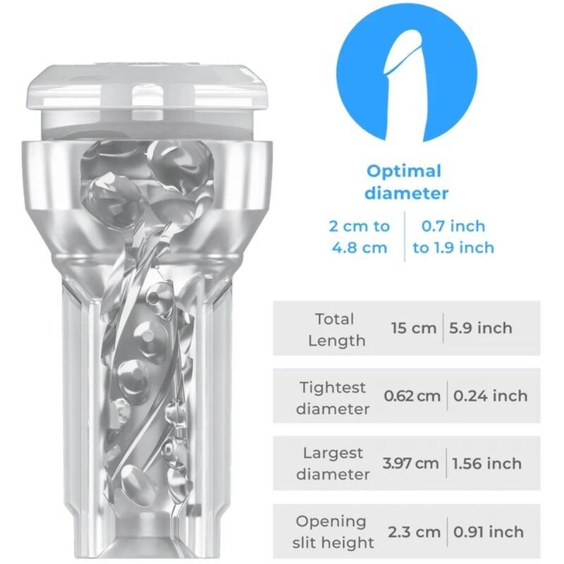Feel Pocket Stroker Crystal By  Transparente de Kiiroo | Piumer Erotic