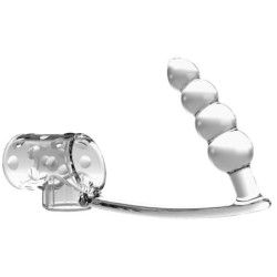 Pretty Love - Funda Para Pene Con Plug Anal Transparente | Piumer Erotic