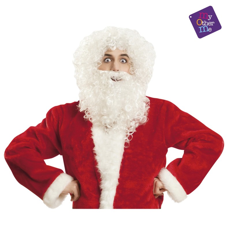 Peluca y barba papá noel