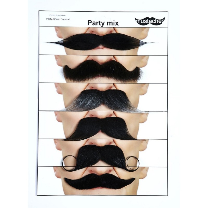 Set 6 bigotes one size