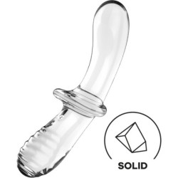Satisfyer - Double Crystal Dildo Transparente | Piumer Erotic