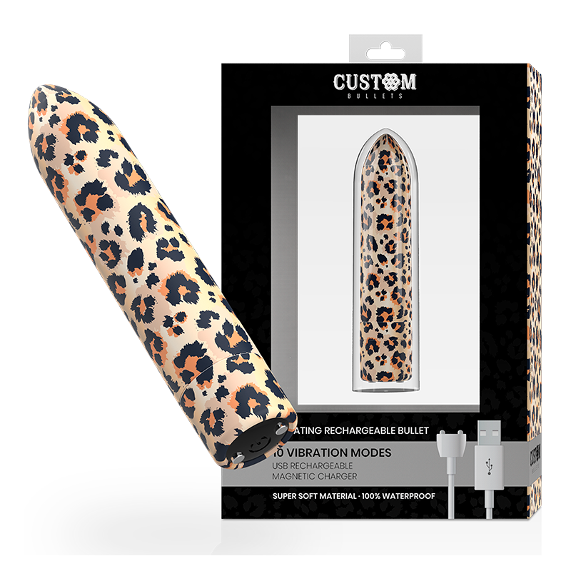 Bala Recargable Leopard 10 Intensidades de Custom Bullets | Piumer Erotic