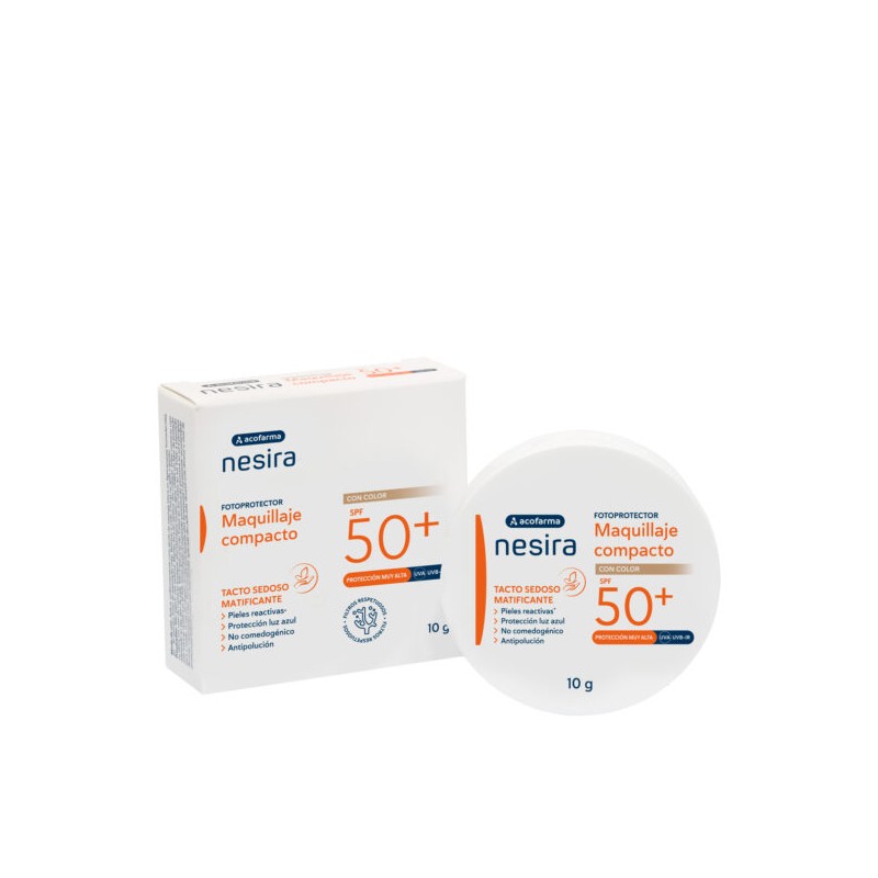Acofar Nesira Maquillaje Compacto SPF50+ 10 g | Piumer