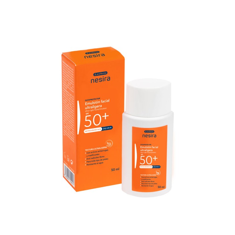 Acofar Nesira Emulsión Fluida Mineral SPF50+ 50 ml | Piumer