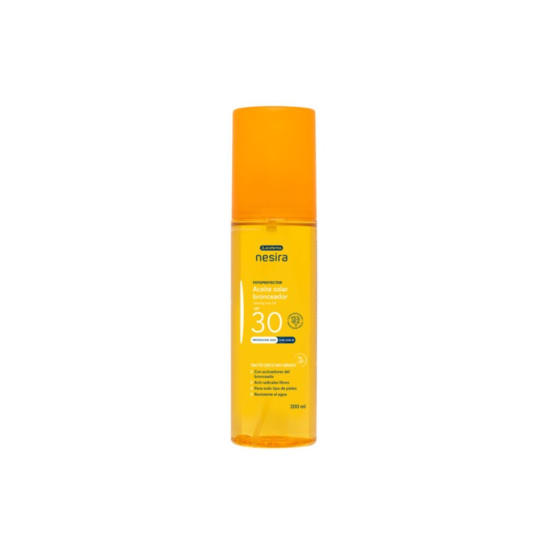 Acofar Nesira Aceite Seco Bronceador SPF30 200 ml | Piumer