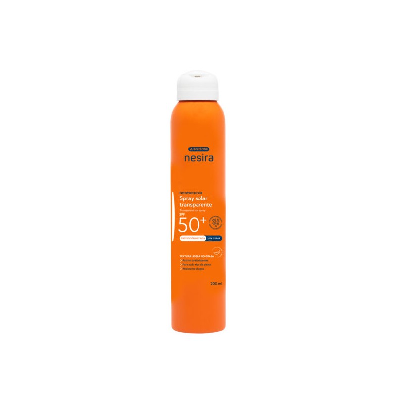Acofar Nesira Spray Solar Transparente SPF50+ 200 ml | Piumer