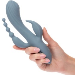Vibrador Triple Éxtasis Gris de Calexotics | Piumer Erotic