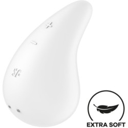 Satisfyer - Dew Drop Vibrador Lay-On Blanco | Piumer Erotic