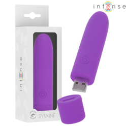 Intense - Symone Bala Vibradora Recargable Por Usb 8 Vibraciones Morado 10 X 2.2 Cm | Piumer Erotic