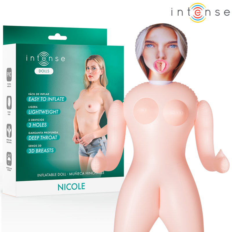 Nicole Muñeca Hinchable Con Tres Orificios de Intense Dolls | Piumer Erotic