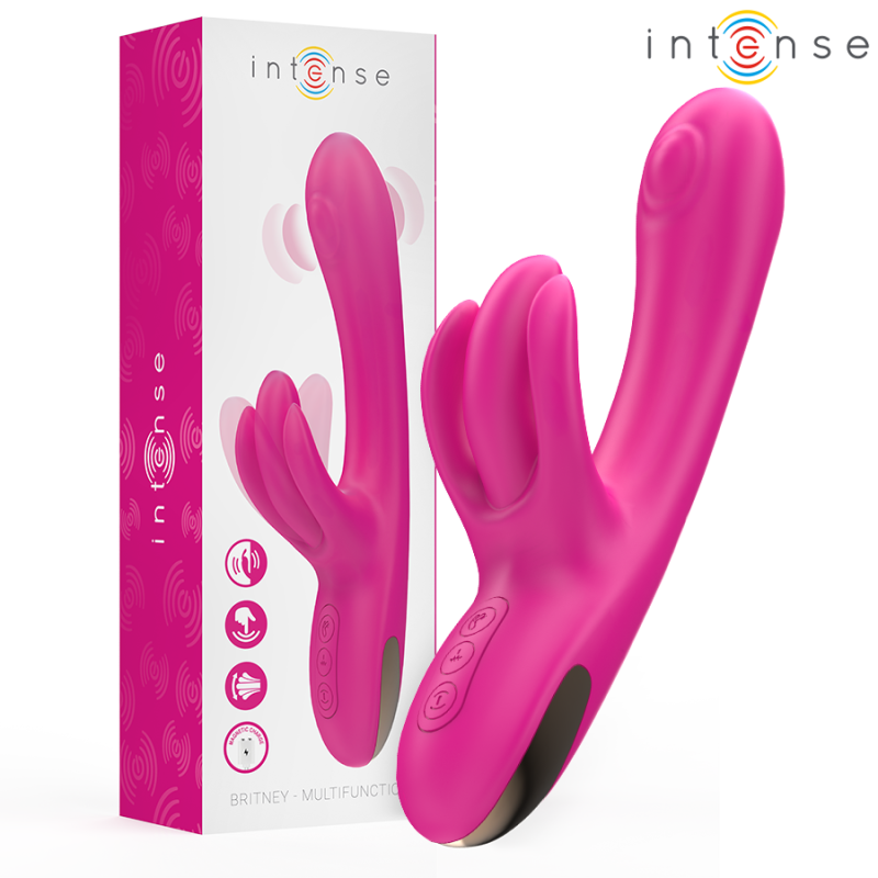 Intense - Britney Vibrador Multifunción Rabbit 23 Cm Rosa | Piumer Erotic