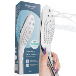 Wave Cabezal De Ducha Estimulador De Clitorís Plateado de Womanizer | Piumer Erotic
