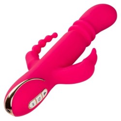 Jack Fantasy Triple Vibrador Calentable Rabbit Rosa de Calexotics | Piumer Erotic