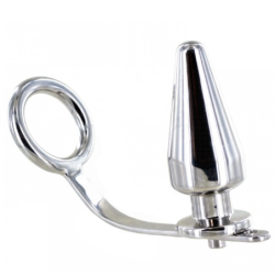 Anillo Acero Con Plug Anal 45 X 50Mm de Metal Hard | Piumer Erotic