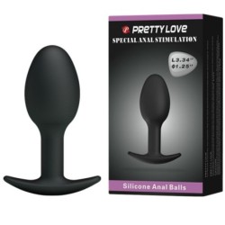 Pretty Love - Plug Anal Silicona 6.5 Cm Negro | Piumer Erotic