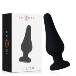 Intense - Anal Plug Pipo M Silicone Negro 11 Cm | Piumer Erotic