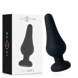 Intense - Anal Plug Pipo L Silicone Negro 13 Cm | Piumer Erotic