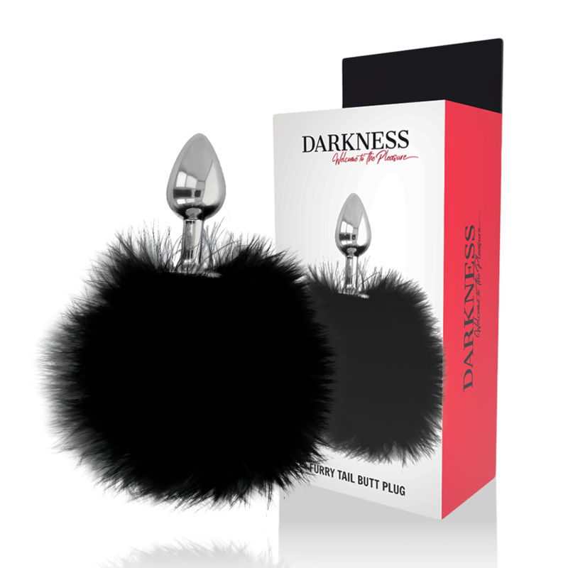 Darkness - Extra Buttplug Anal Con Cola Negro 7 Cm | Piumer Erotic