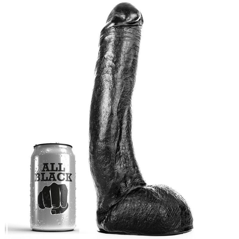 Dong 29 Cm Curvado de All Black | Piumer Erotic