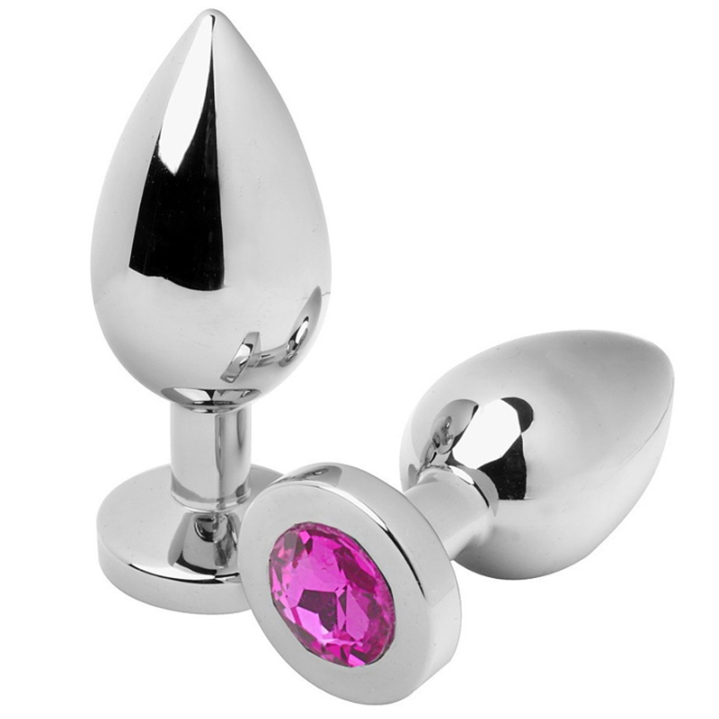Anal Plug Diamond Rosa Medium 7.62Cm de Metal Hard | Piumer Erotic