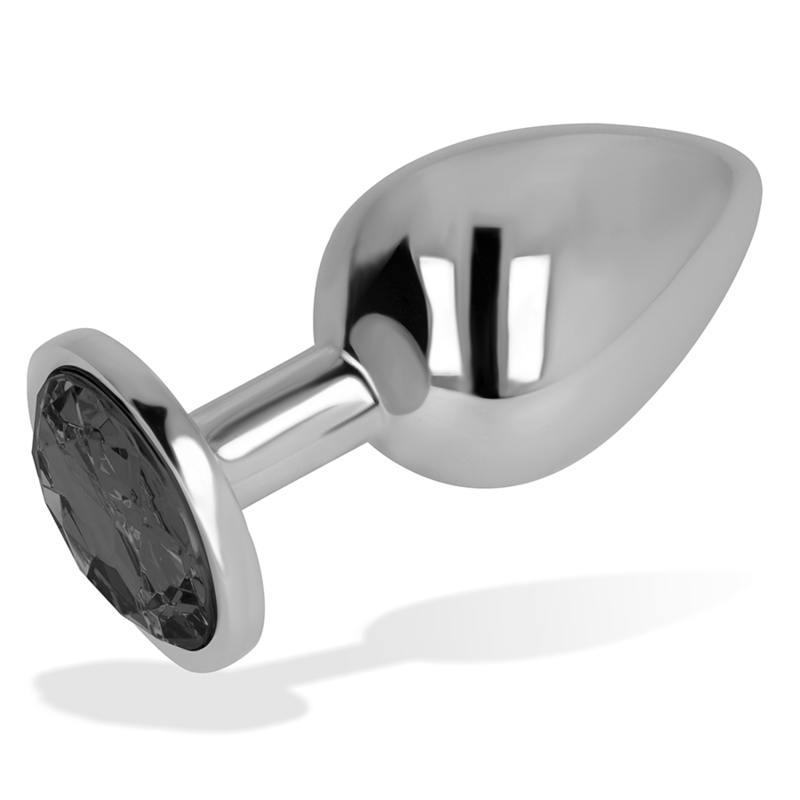Ohmama - Plug Anal Con Cristal Negro 8 Cm | Piumer Erotic