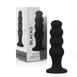 Scott Plug Anal Silicona Premium Negro de Black&Silver | Piumer Erotic