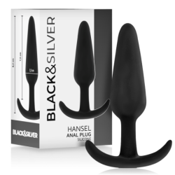Hansel Plug Anal Silicona Con Asa Pequeño de Black&Silver | Piumer Erotic