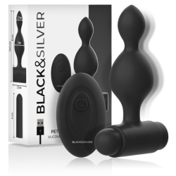 Tucker Pequeño Plug Anal Silicona Control Remoto de Black&Silver | Piumer Erotic