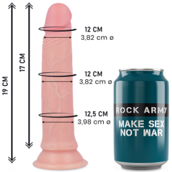 Rockarmy - Avenger Dildo Realístico Liquid Silicone 19 Cm -O- 3.98 Cm | Piumer Erotic