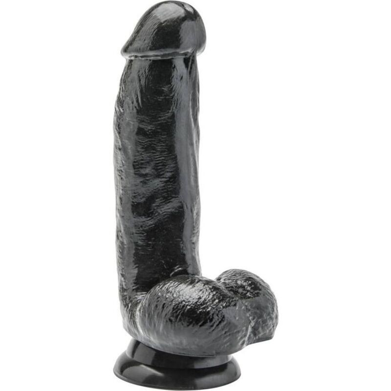 Dildo 12 Cm Con Testículos Negro de Get Real | Piumer Erotic
