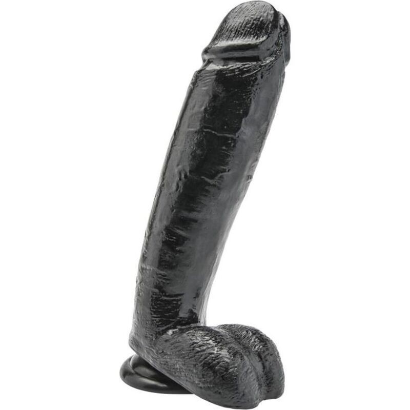 Dildo 25,5 Cm Con Testículos Negro de Get Real | Piumer Erotic