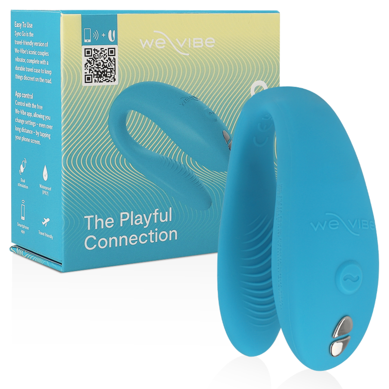 Sync Go Estimulador Dual Turquesa de We-Vibe | Piumer Erotic