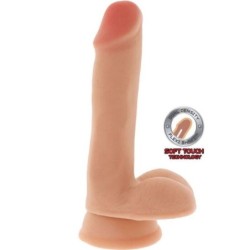 Dual Density Dildo 17 Cm Con Testículos Natural de Get Real | Piumer Erotic